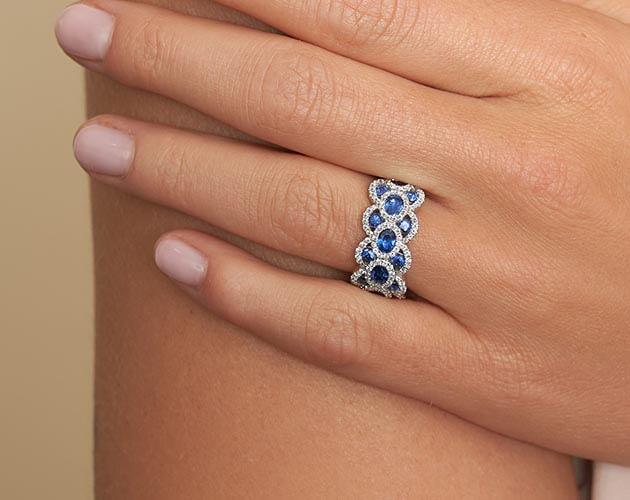 14K White Gold Wavy Sapphire and Diamond Ring.jpg