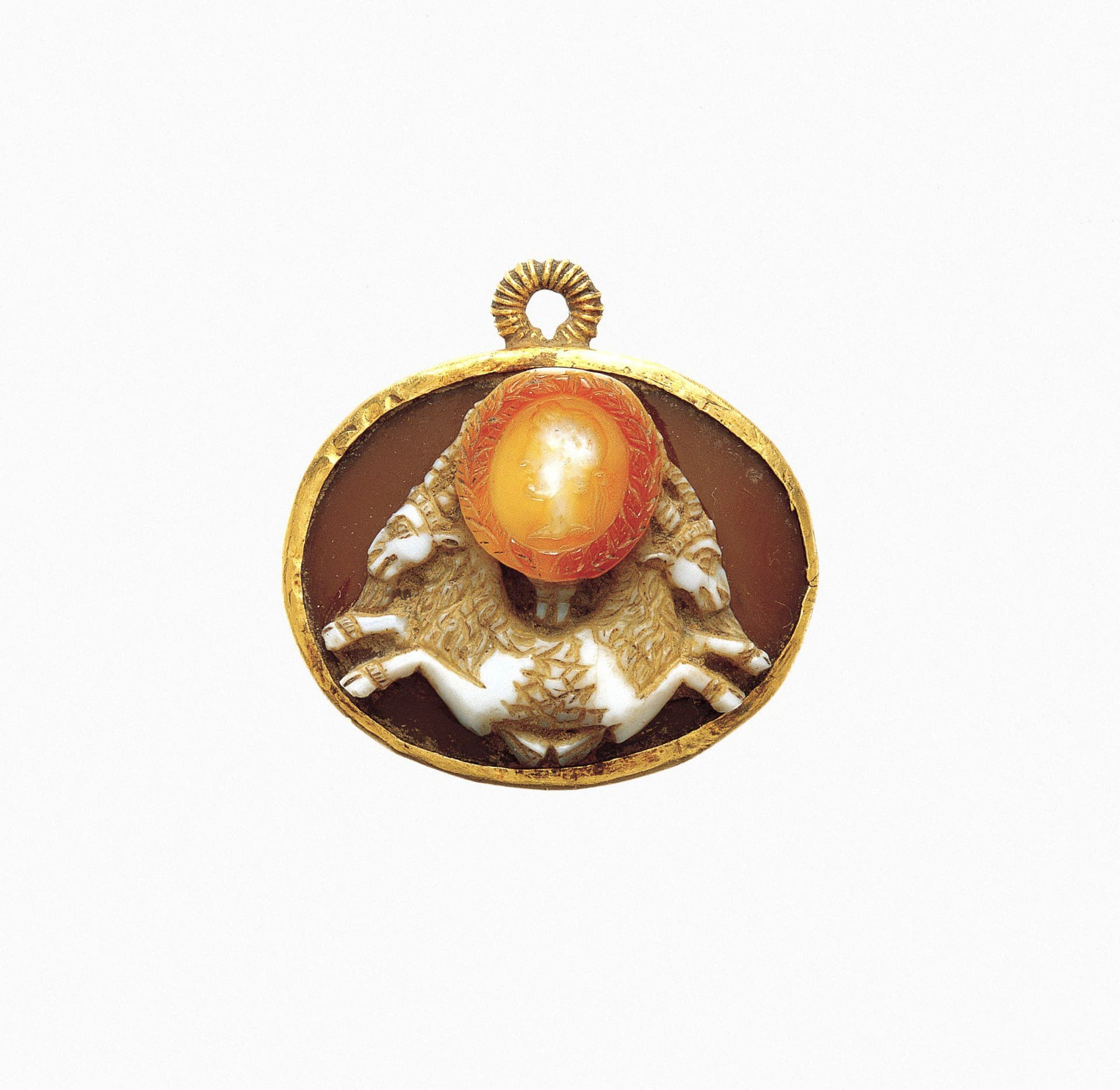 sardonyx cameo of Emperor Augustus - Roman, onyx