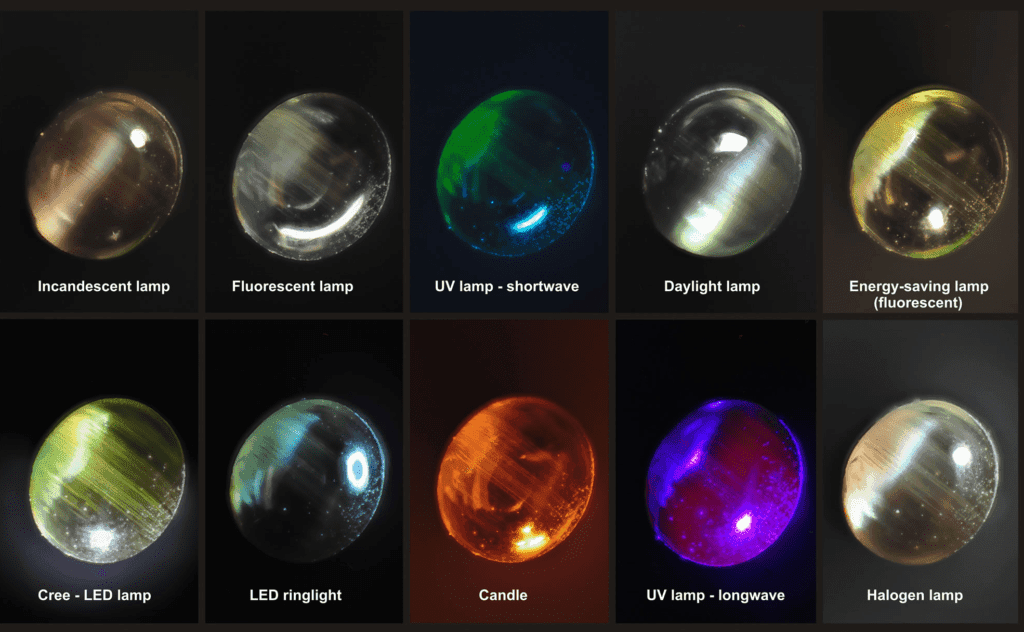 Alexandrite color changes