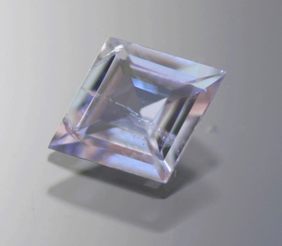Purple Axinite, 0.53 ct Faceted Asscher Cut from Tanzania