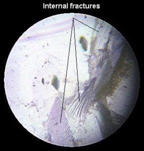 gemstone optical properties - fractures