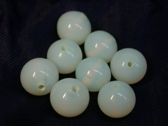 opalite beads - glass gemstones
