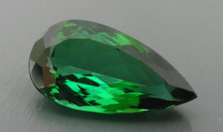 verdelite - pear cut