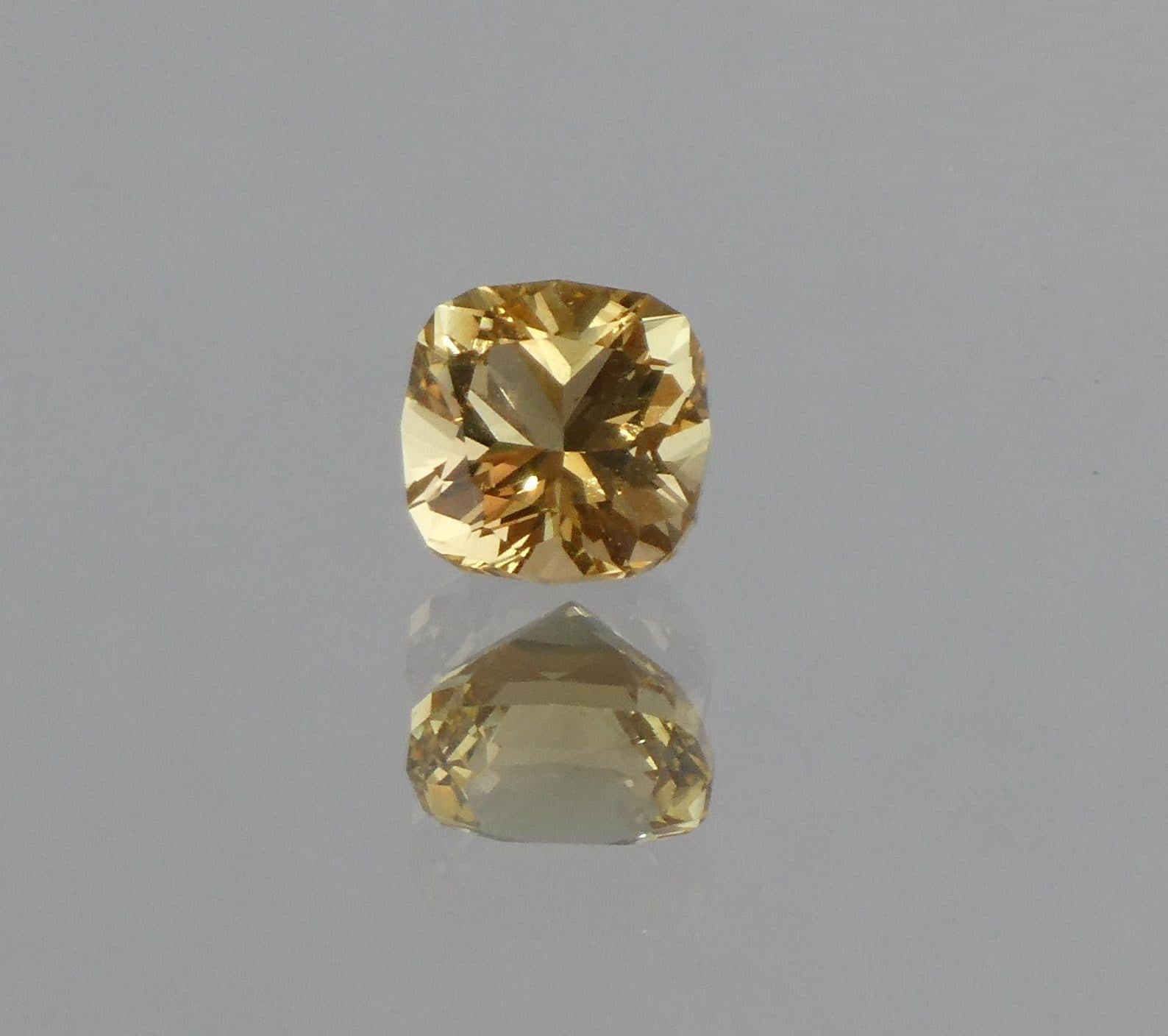 cushion-cut heliodor