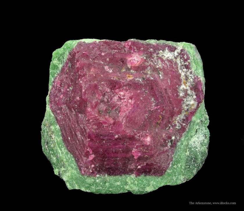 ruby in zoisite matrix, normal light - Tanzania
