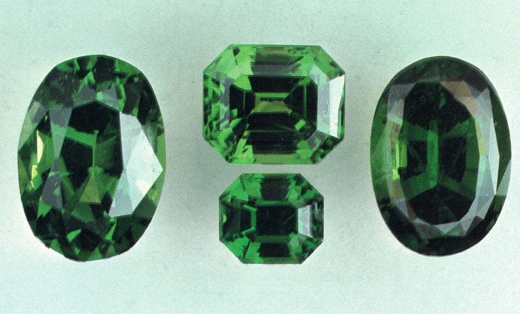 faceted tsavorites - Tanzania