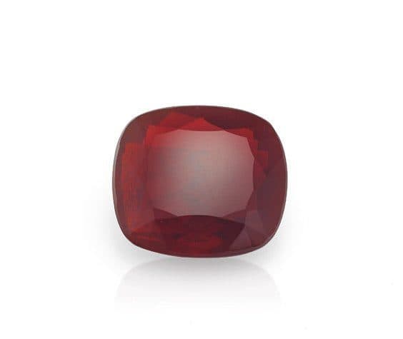 cushion-cut cherry opal