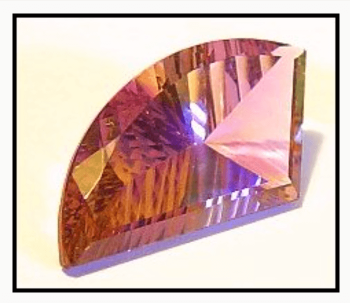 Ametrine fantasy gemstone cut
