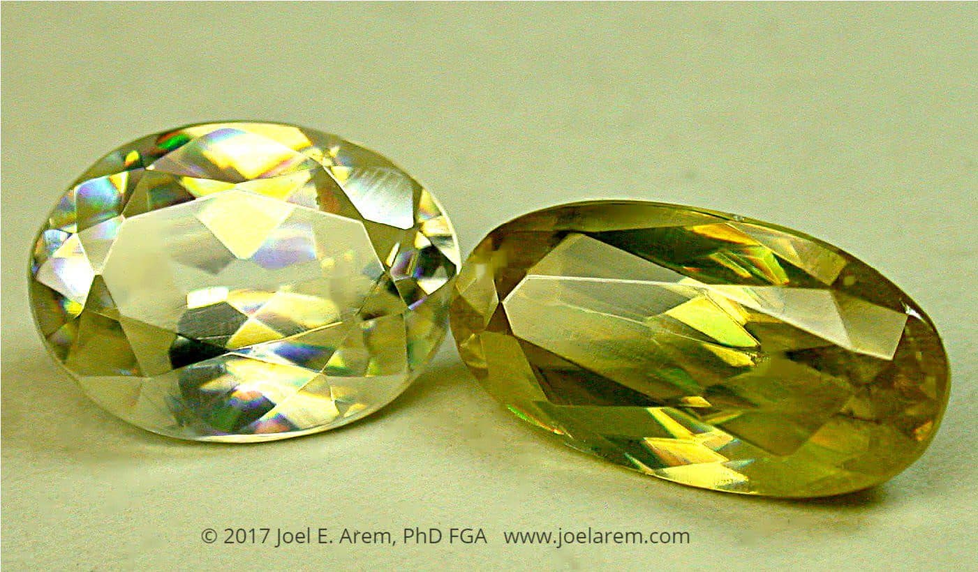 faceted wulfenite gems - Tsumeb, Namibia