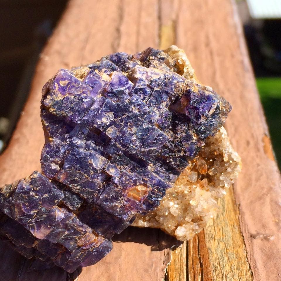 Colorado gemstones - Deep blue fluorite