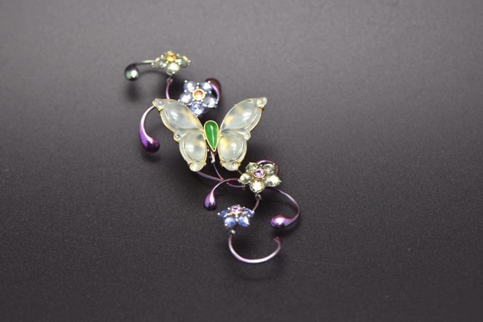 Jade buying - butterfly brooch