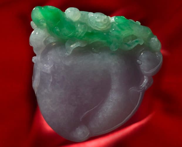 jade buying - lavender and green jade peach