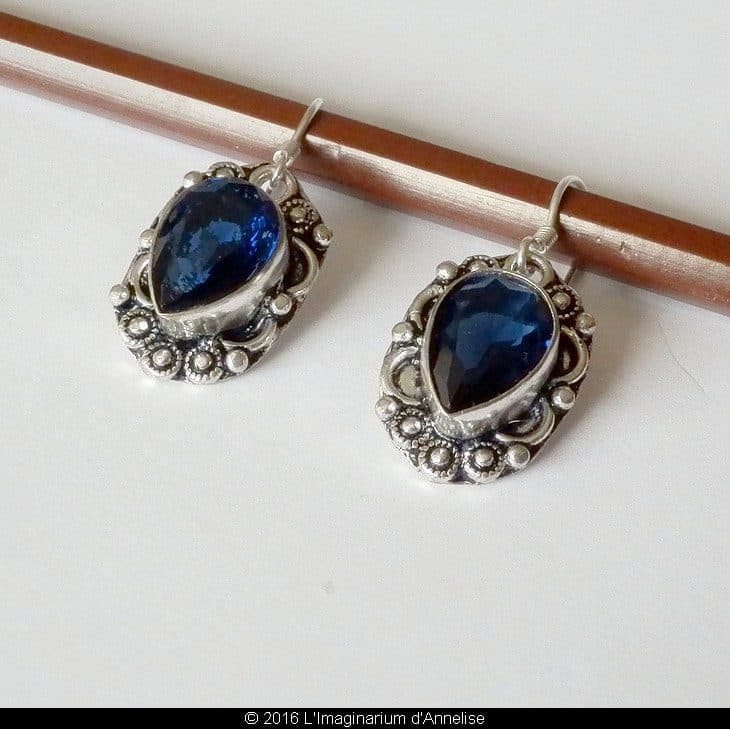 iolite buying guide - iolite earrings