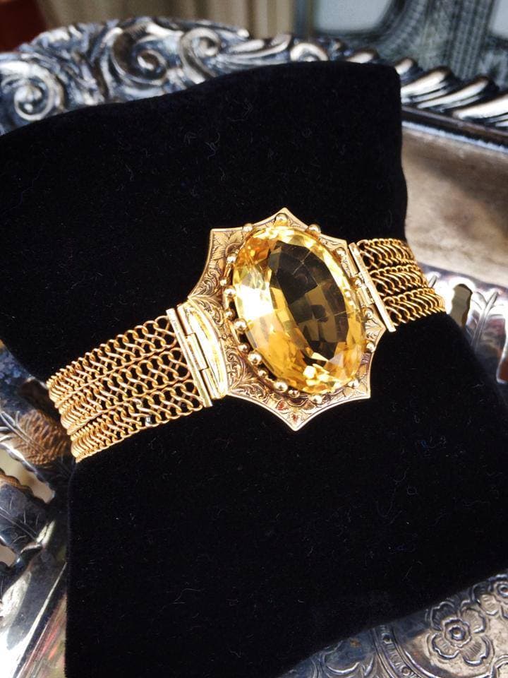 yellow gemstones - citrine bracelet