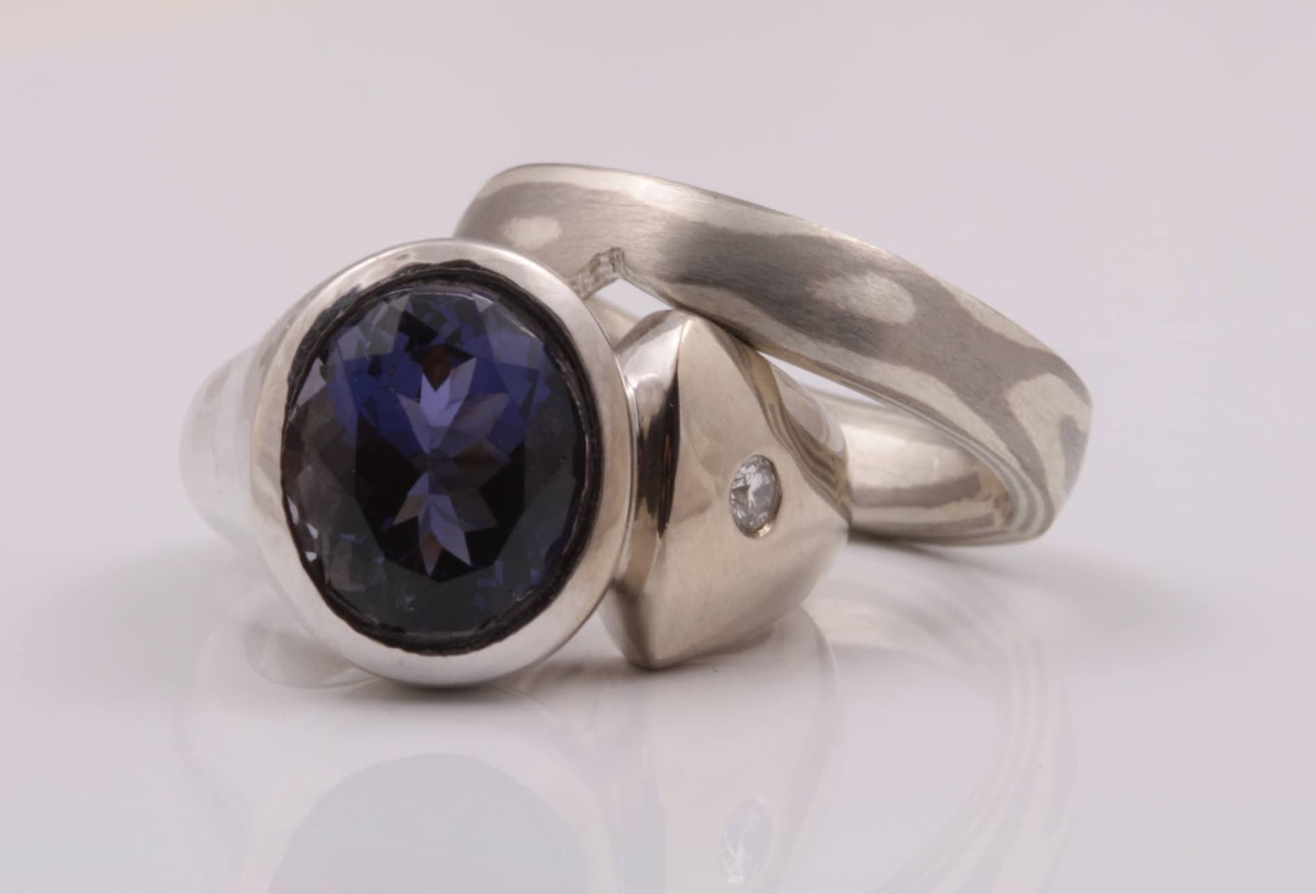 blue gemstones - iolite ring