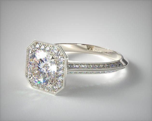 octagon halo - engagement ring setting