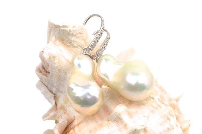 souffle pearl earrings - keshi pearls and souffle pearls