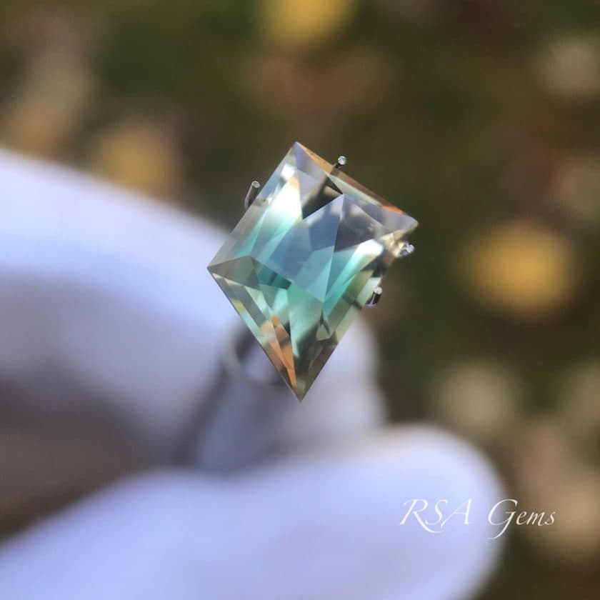Oregon sunstone, "Minimalism design" gemstone shape