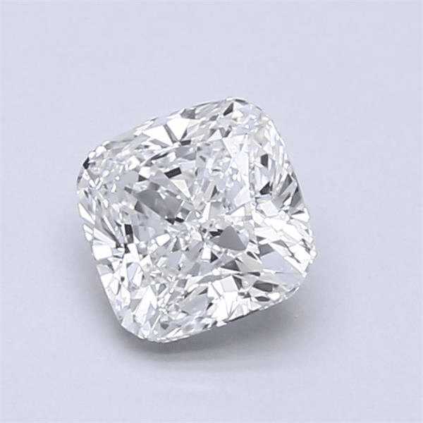 Colorless Diamond Faceted Cushion Cut