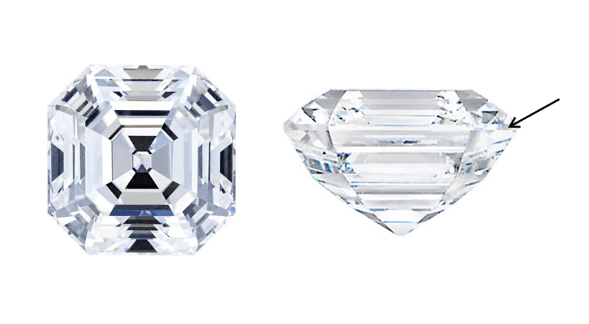 asscher cut blue nile