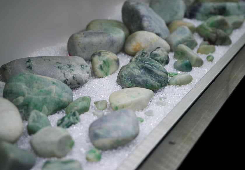 Opaque Green Jade Rough from Japan