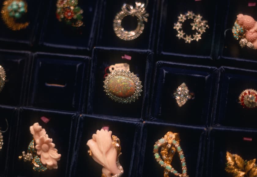 gemstone rings - Diamond District, New York