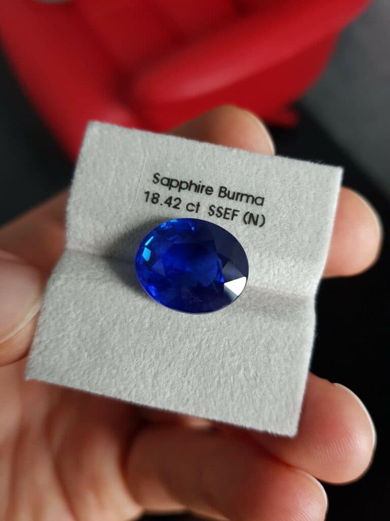 Blue Burmese sapphire