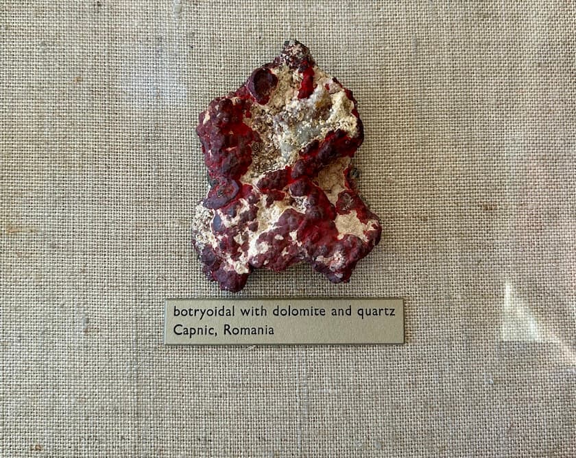 cinnabar with dolomite and quartz