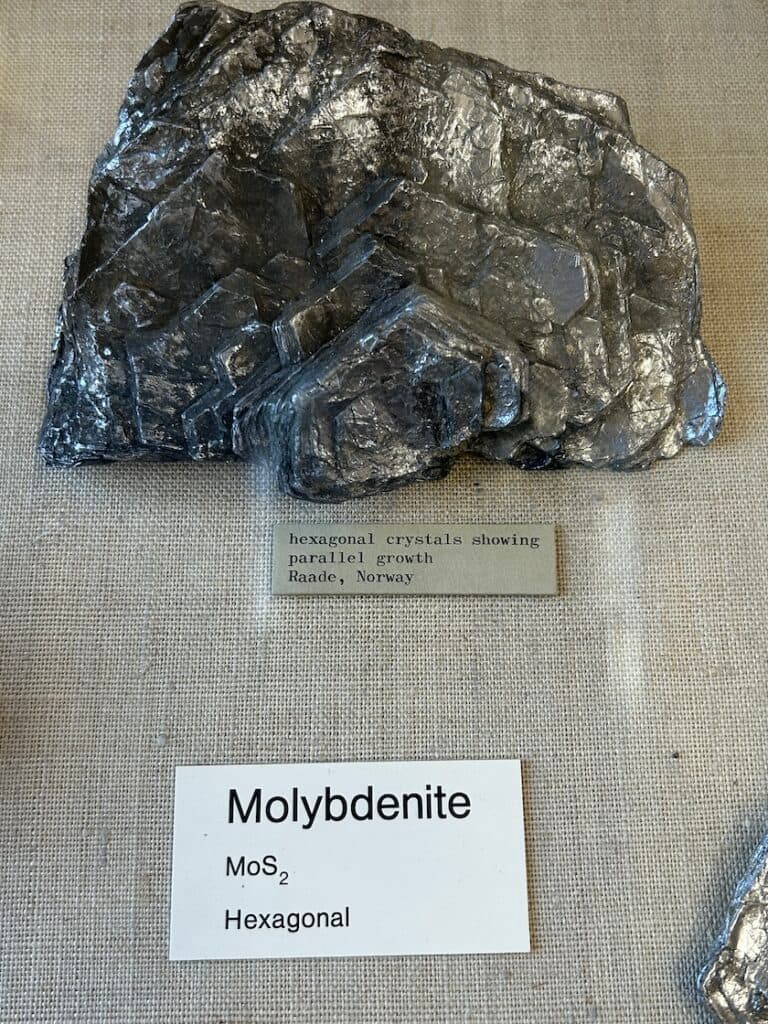 foliated molybdenite crystals - sulfides