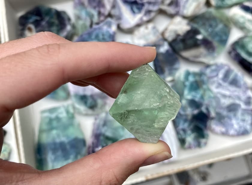 octahedral fluorite crystal - halides