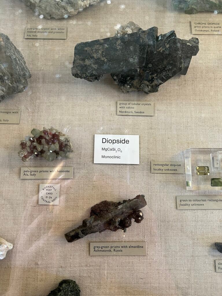 diopside crystals
