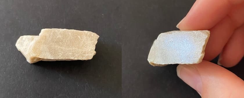 mineral cleavage testing - feldspar