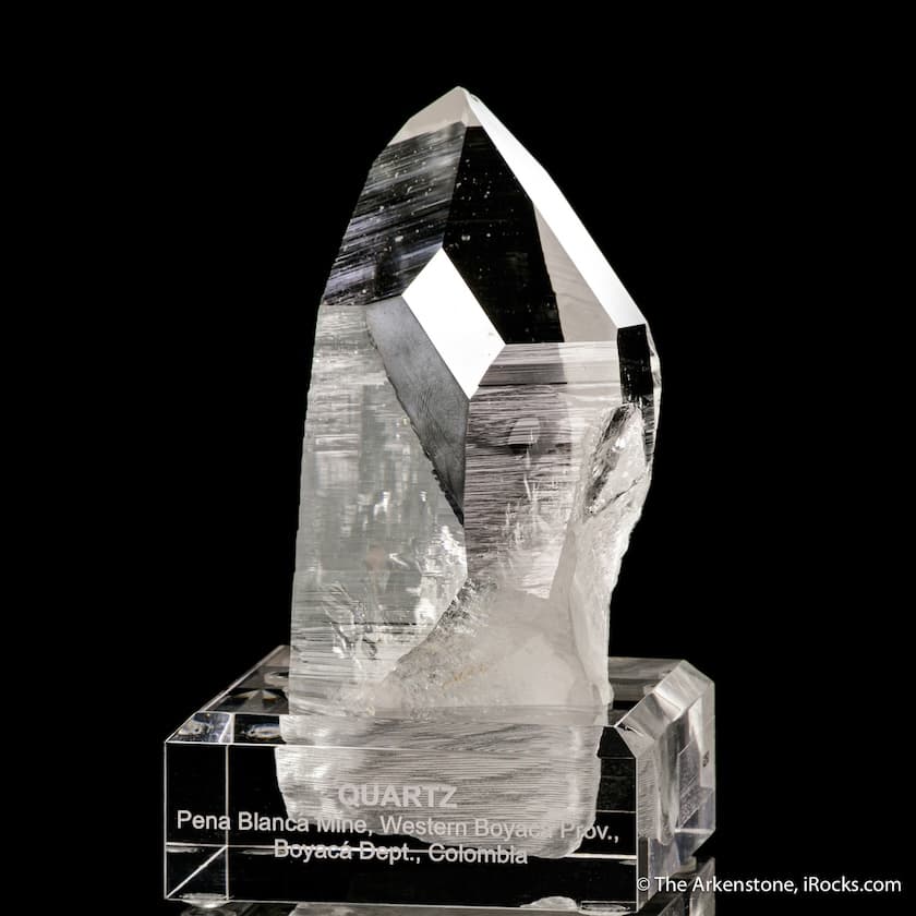 quartz crystal with striations - Colombia