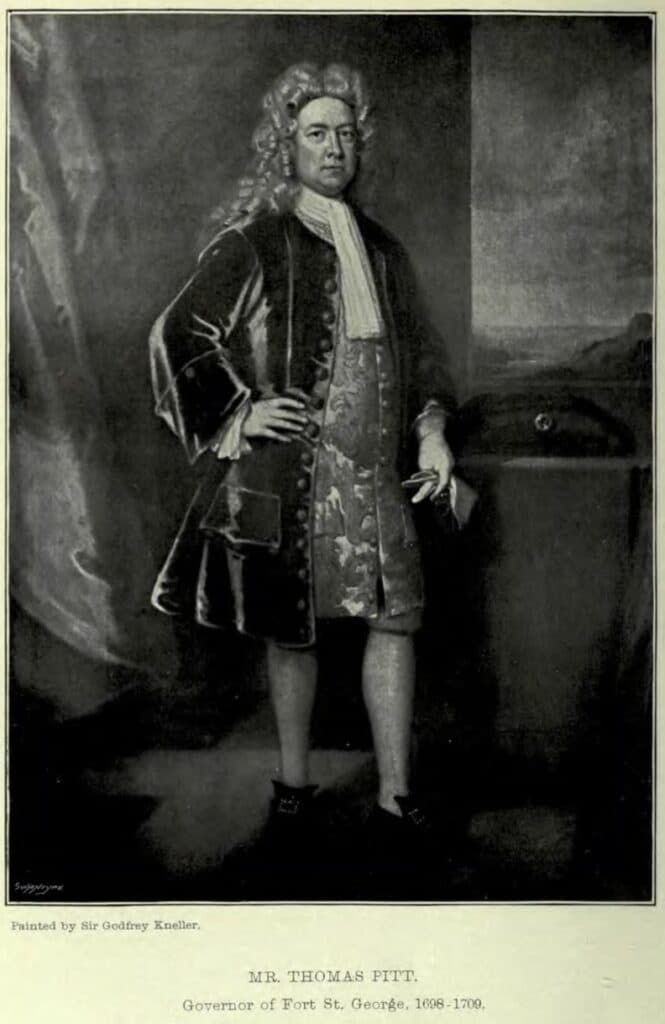 Reproduction of a portrait of Thomas Pitt by Sir Godfrey Kneller