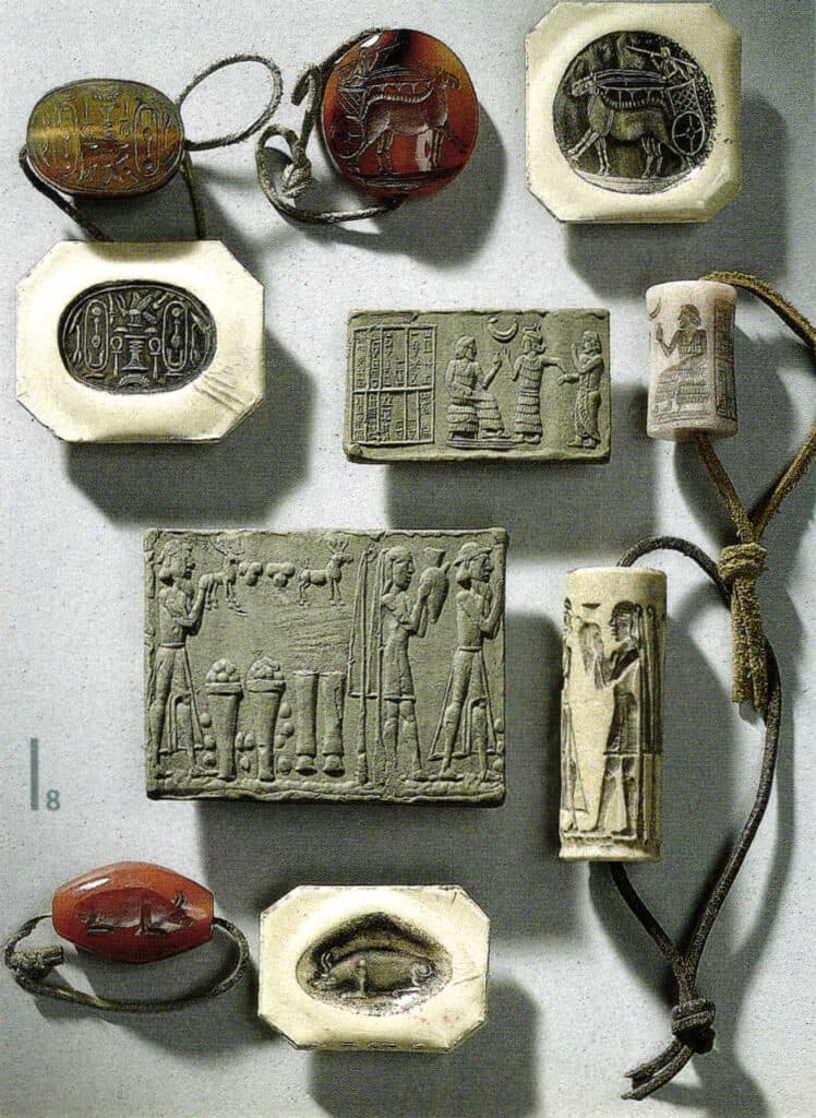 Ancient Near Eastern engraved cylinders and gemstones