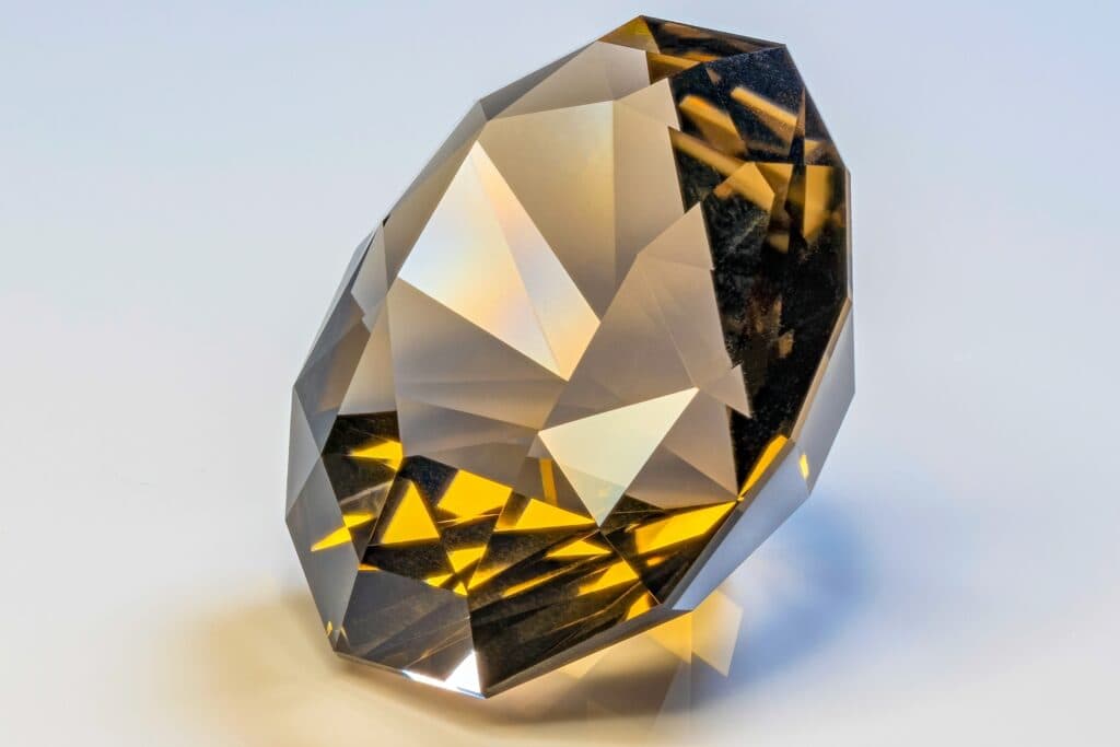 Smoky quartz cut in the Barion style