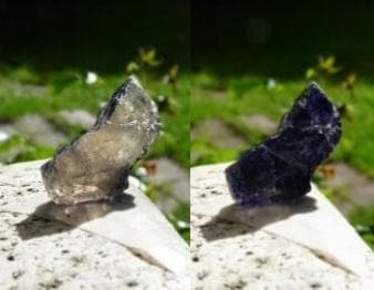  these two images are of the same cordierite crystal