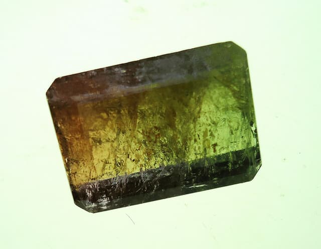 Translucent Green Tourmaline Faceted Emerald Cut