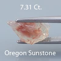Rough version of Square Cushion Cut Sunstone