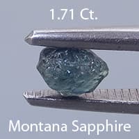 Rough version of Fancy Round Brilliant Cut Sapphire