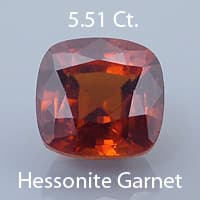 Rough version of Fancy Antique Square Cushion Cut Hessonite Grossular Garnet