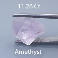 Rough version of Asscher Cut Amethyst