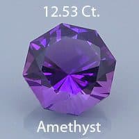 Rough version of Fancy Brilliant Octagon Cut Natural Amethyst