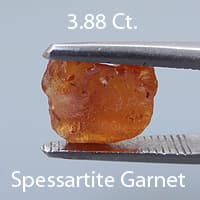 Rough version of Fancy Brilliant Emerald Cut Spessartite Garnet