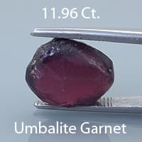 Rough version of Fancy 10-Sided Round Brilliant Cut Rhodolite Garnet