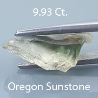 Rough version of Mixed Emerald Cut Dichroic Sunstone