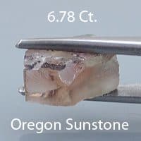 Rough version of Fancy Brilliant Emerald Cut Natural Sunstone