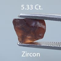 Rough version of Asscher Style Square Emerald Cut Zircon