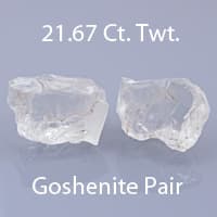 Rough version of Asscher Style Square Emerald Cut Goshenite Beryl