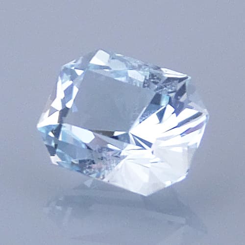 Finished version of Fancy Barion Emerald Cut Aquamarine
